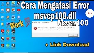 Cara Mengatasi Error msvcp100.dll dan msvcr.100 Pada PES atau Software di PC