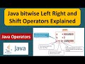 Java bitwise Left Right and Shift Operators Explained | Java Tutorial
