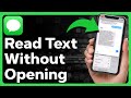 How To Read A Text Message Without Opening It On iPhone