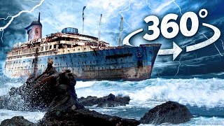 VR 360 Inside an Abandoned Zombie Cruise Ship #360video