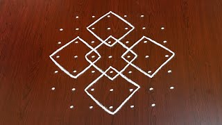 Easy 7dots daily sikku kolams/melikala muggulu/kambhi,neli kolam/daily chukkala muggulu#Nice Rangoli