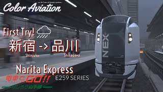 【電車でGO!!はしろう山手線】成田エクスプレス Narita Express (N'EX) E259 Series 新宿 Shinjuku 》品川 Shinagawa (First Try)