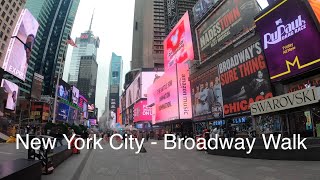 New York City - Broadway Walk (4K)