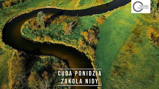 Ponidzie - zakola Nidy z lotu ptaka.