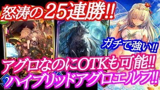 【シャドウバース】25連勝のOTKハイブリッドアグロエルフが強すぎるｗｗｗ【shadowverse】