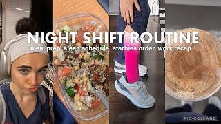 NIGHT SHIFT NURSE ROUTINE | meal prep, skincare routine, nurse necessities, peds work recap
