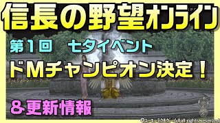 【信長の野望ｵﾝﾗｲﾝ】ドＭチャンピオン決定！\u0026更新情報