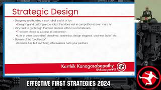 Effective FIRST Strategies 2024 | Karthik Kanagasabapathy