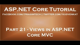 Views in ASP NET Core MVC