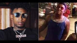 21 Savage Apologizes on behalf of all the Real N*ggas from Atlanta for Yung Joc wearing a Dress.