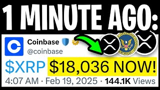 XRP RIPPLE: COINBASE ACCIDENTALLY LEAKS XRP PRICE! $18,036 FAIR VALUE! - RIPPLE XRP NEWS TODAY