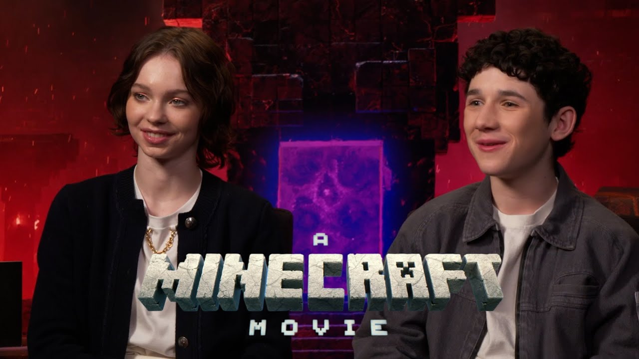 A Minecraft Movie Backstage With Emma Myers Sebastian Hansen Youtube