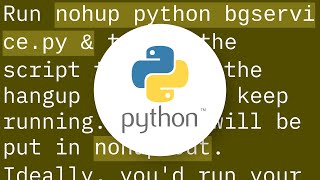 How to run a script in the background even after I logout SSH?