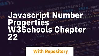 Javascript number properties w3schools chapter 22