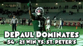 DePaul Catholic 54 St. Peter's Prep 21 | Week 7 Highlights | Spartans Offense Brings Fireworks!