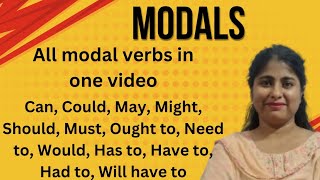 Modals - All modal verbs in one video - classes 9/10/11/12 by @HarpreetKaur-xj4dx