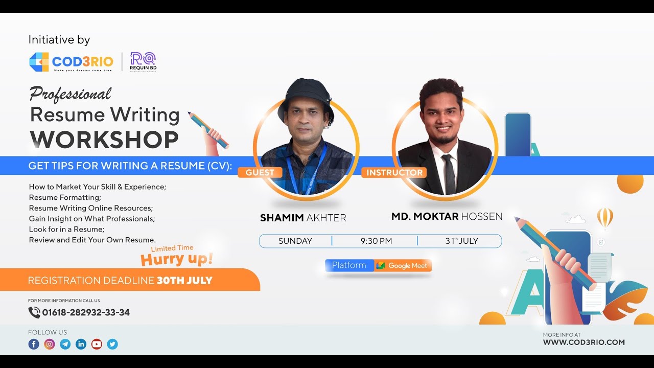 Professional Resume Writing Workshop Youtube