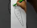 Easy Carrot drawing #youtubeshorts