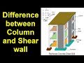 Difference between Column and Shear wall