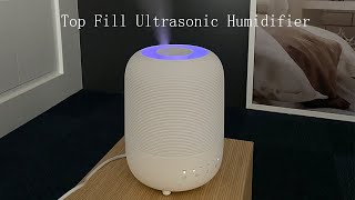 3L Home Top Filling Ultrasonic Air Humidifier with Timer Function, Humidity Sensor, and Sleep Mode