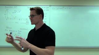 Calculus 1 Lecture 3.7:  Optimization; Max/Min Application Problems