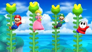 Mario Party 9 Step It Up - Mario vs Luigi vs Peach vs Shy Guy Master Difficulty| Cartoons Mee