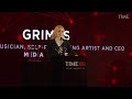 grimes accepts her time100 impact award