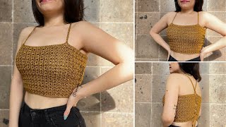 Top con Brillo a Crochet | Fácil | Diestra