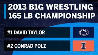 165 LBS: #1 David Taylor (PSU) vs. #2 Conrad Polz (Illinois) | 2013 B1G Wrestling Championships
