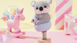 淘宝【梧桐家羊毛毡】考拉骑骑乐羊毛毡视频教学 Funny Koalas  Wool Felt DIY Tutorial