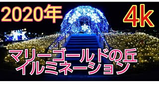 マリーゴールドの丘公園イルミネーション2020‼️4k動画‼️埼玉県本庄市‼️日本で有名なイルミネーション😂‼️