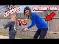 PREGNANT Mom EXPOSES 7 Year Old in 1v1 Basketball