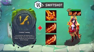 Combat Training + 5 Swiftshot = Infinite Feathers Crazy Damage 3 Star Xayah | TFT SET 7.5 Dragonland