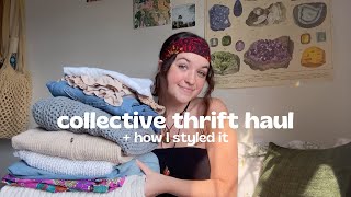 a collective thrift haul \u0026 how I style the pieces!! | try-on thrift haul