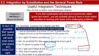 M121 Sec 5.2 Part 1 (of 3): Integration By Substitution