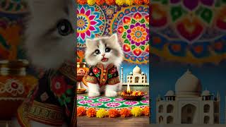 Bollywood Cat Sings APT Song in a Festival of Colors! 🎶🐱✨