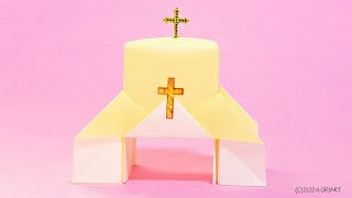 Church Paper Craft Origami Easy DIY Tutorial｜ How to make origami church handmade ★ Professional ...