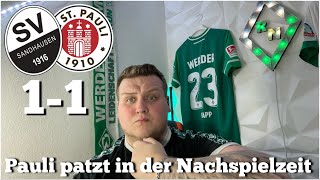 SV Werder Bremen - St.Pauli patzt in der Nachspielzeit gegen Sandhausen / 1-1 😱