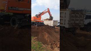 Daewoo 170W3 Loading Mud inTata Dumper Truck #daewoo #Truck video #big Truck #big jcb #shortsfeed