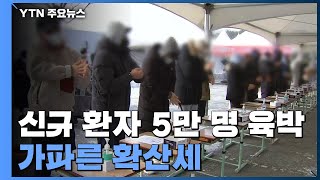 신규 환자 5만 명 육박...재택치료 집중관리군 '축소' / YTN