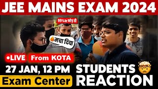 JEE Mains 2024: 27 Jan Shift 1 Exam Student Reaction LIVE from Kota | Paper Level, Weightage, Cutoff