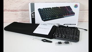 MSI Vigor GK50 low profile TKL | Unboxing, RGB modes \u0026 sound test