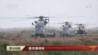 直击演训场：实拍解放军多型直升机掠海飞行 10多架武装直升机 运输直升机空中突防 海上悬停！| 军迷天下