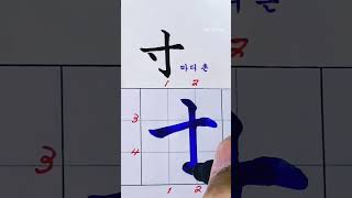 매일 한자씩, 서예, 마디 촌, 천자문, 캘리그라피