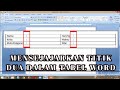 Cara Mensejajarkan Titik Dua di Tabel Word