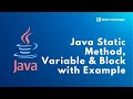 Java Static Method, Static Variable and Block with Example | JAVA Programming | JAVA Tutorial
