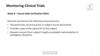 Week 6 Source Data Verification