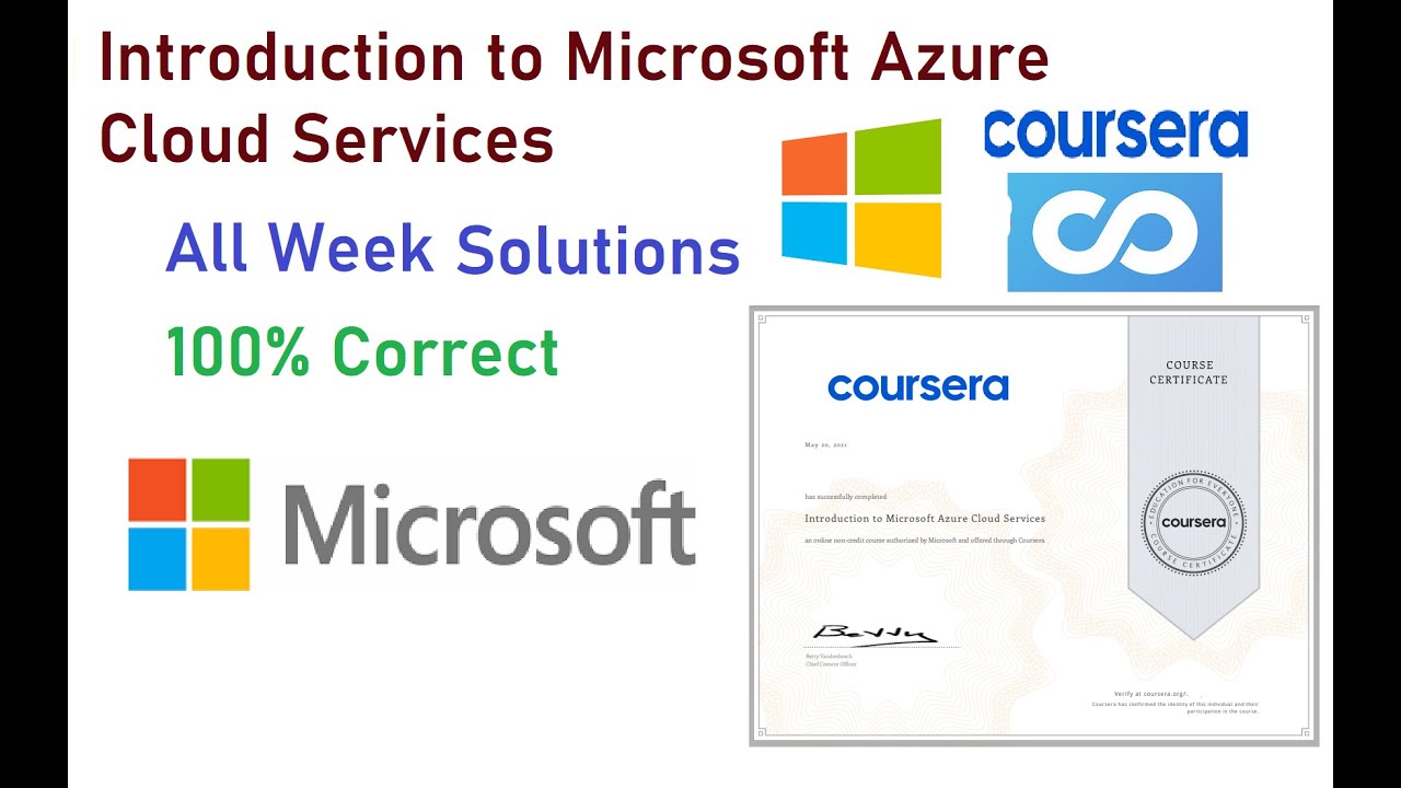 Introduction To Microsoft Azure Cloud Services Quiz Answer | Coursera ...