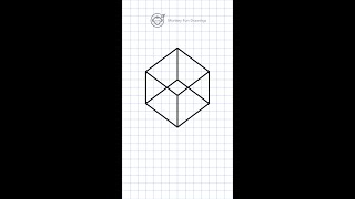 every easy how to draw 3D cube  square illusion
