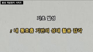 보컬레슨 용어 개념정리 : 기초 발성